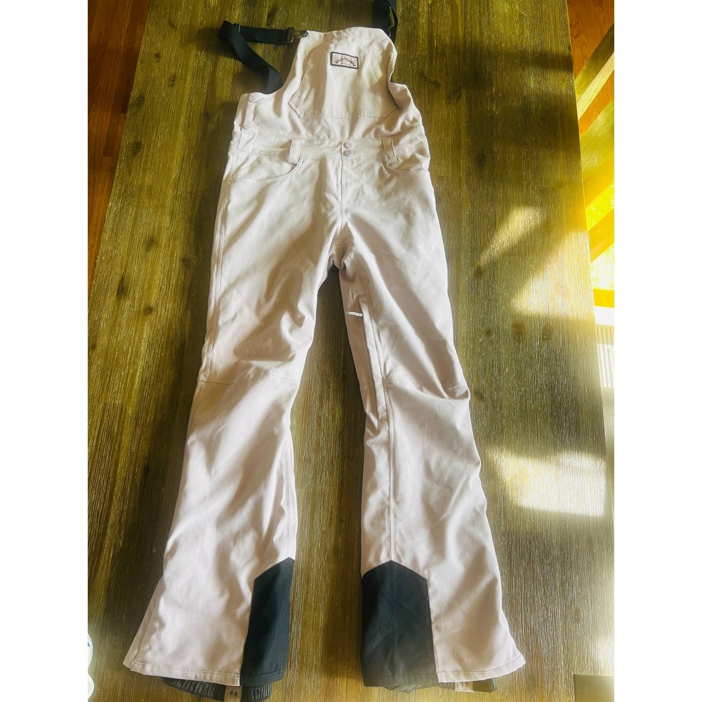Billabong North West Bib Snow Pants Pink Corduroy 10K Waterproof Overalls Medium